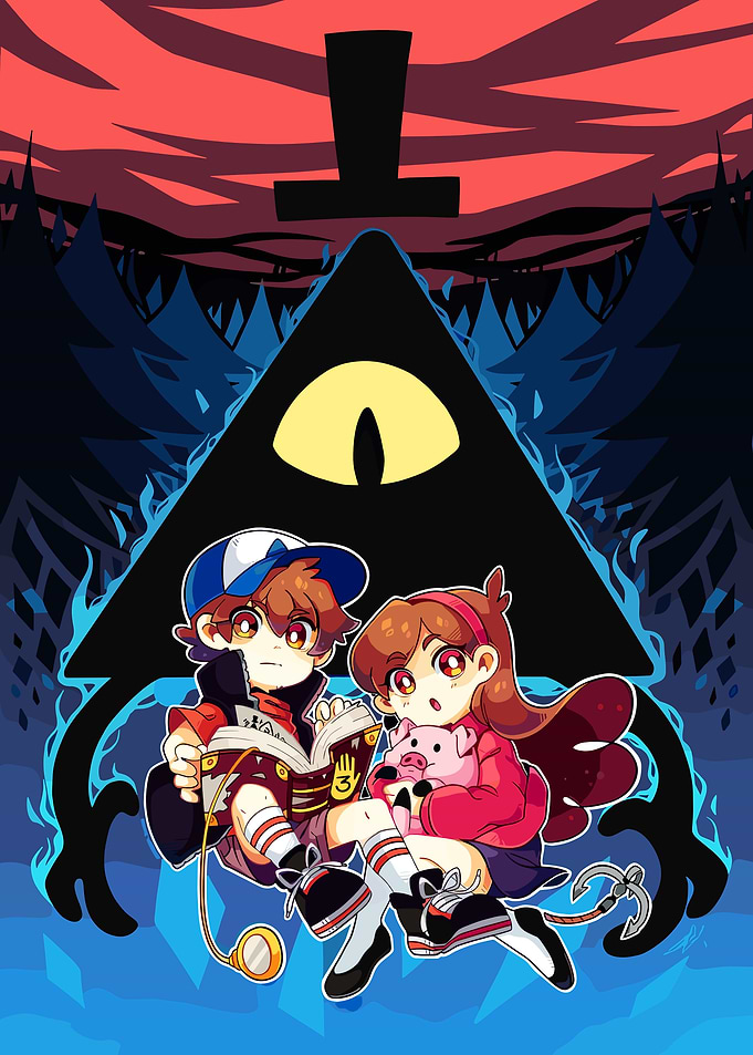 Gravity Falls: Dipper, Mabel, and Bill