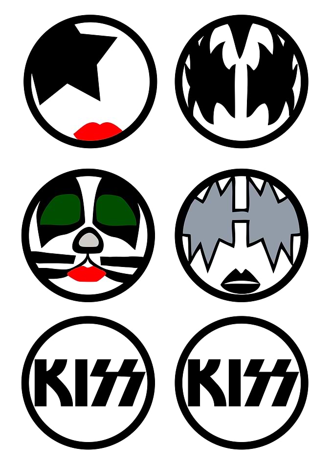 KISS Band Member Logo Set