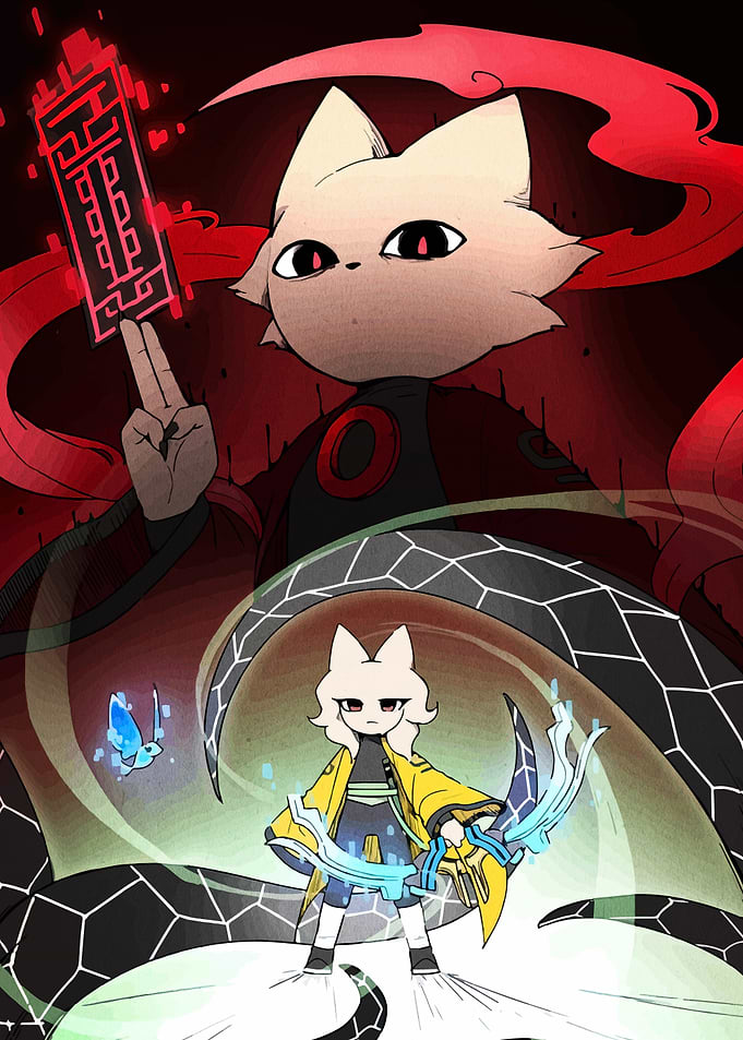 Cat-like Warrior with Magical Powers