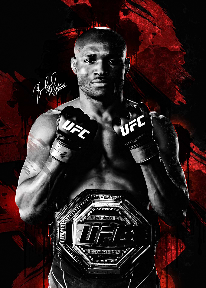 Kamaru Usman UFC Champion Portrait