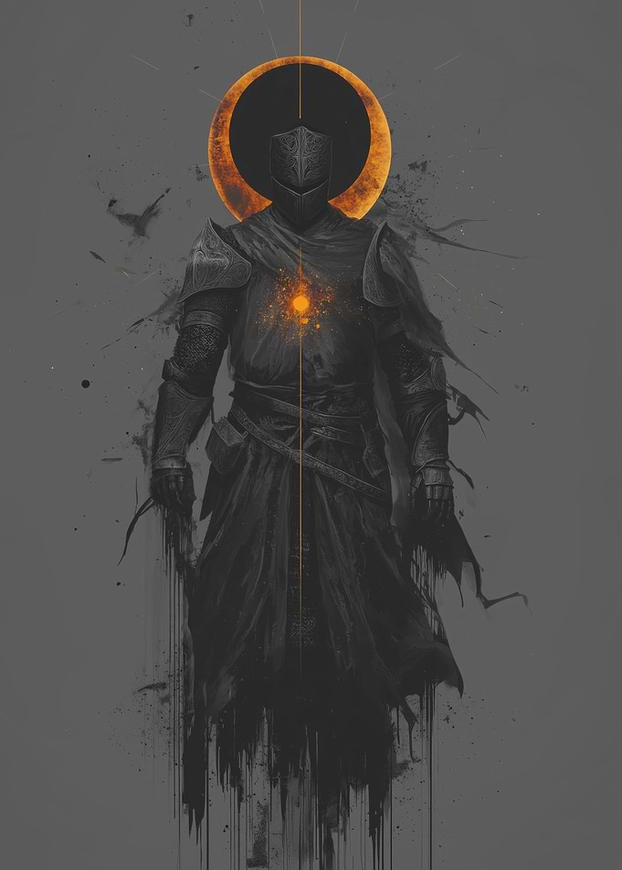 Dark Knight with Golden Halo
