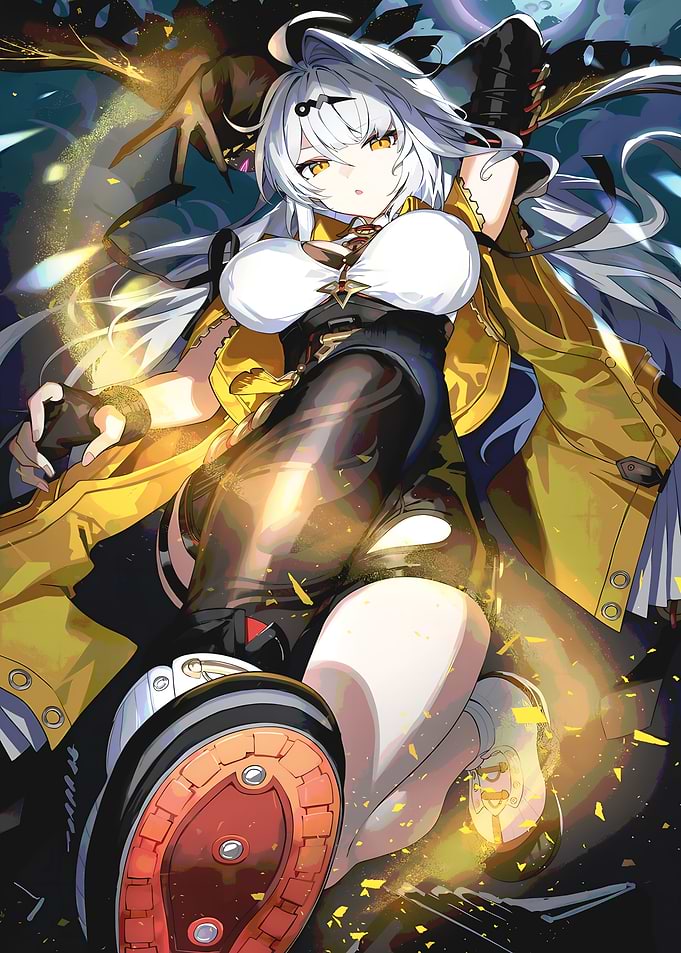 Anime Girl in Action Pose