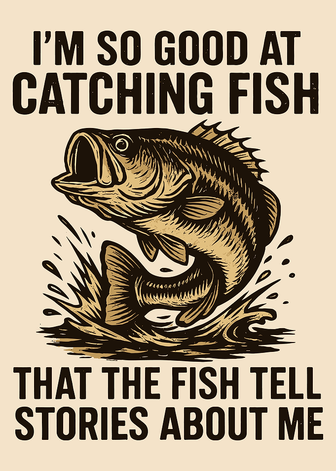 Funny Fishing Quote Poster Fisherman Wall Art I’m So Good at Catching Fish Print
