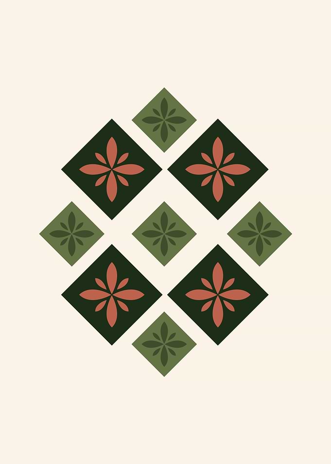 Geometric Floral Pattern