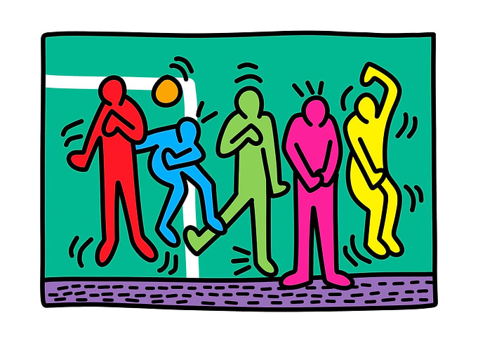 Colorful Figures with Ball,