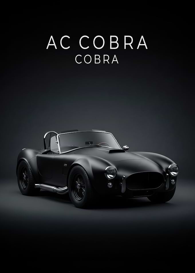Black AC Cobra Car poster