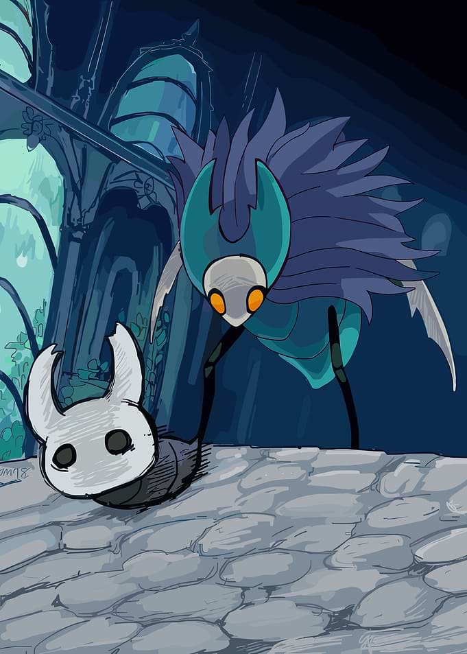 Hollow Knight characters illustration