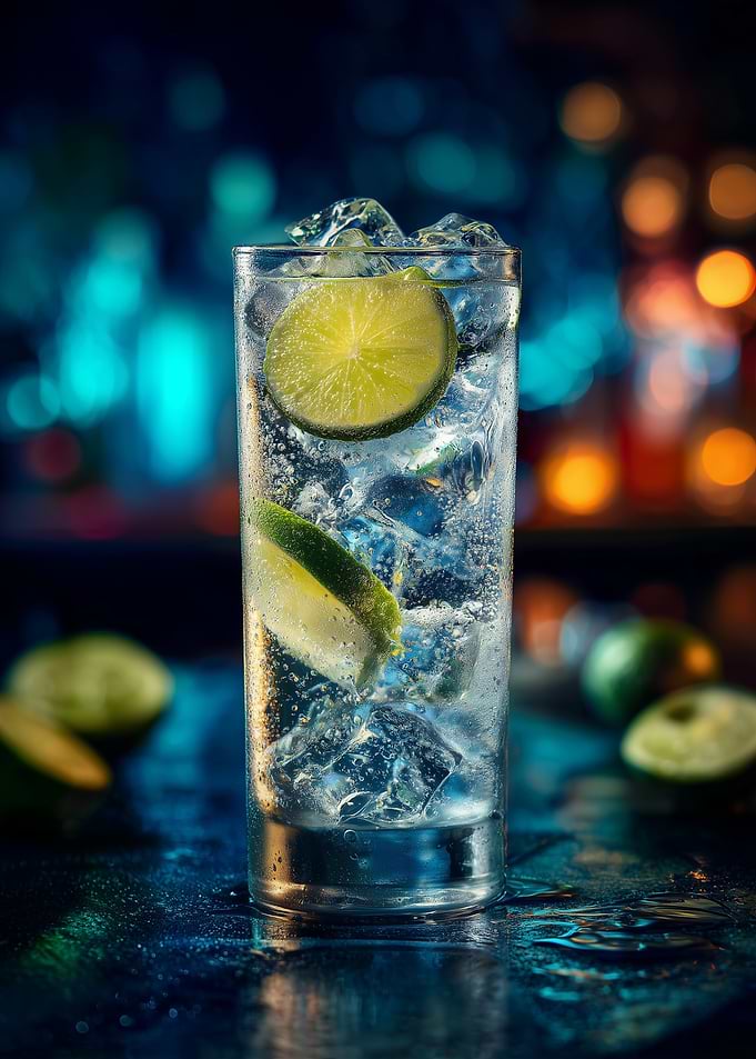Refreshing Gin and Tonic Cocktail