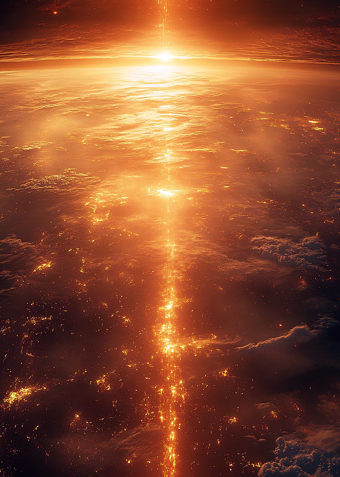 Fiery Earth from Space