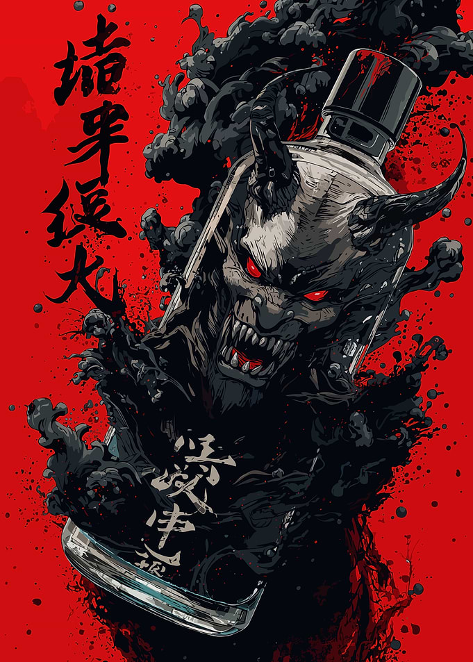Demon Bottle Illustration