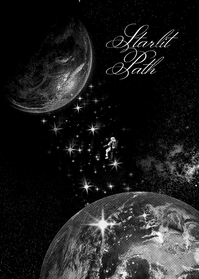 Starlit Path: Astronaut in Space