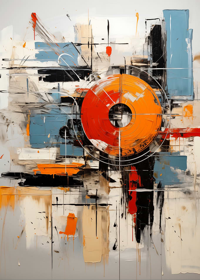 Focused Chaos: Abstract Circle Painting