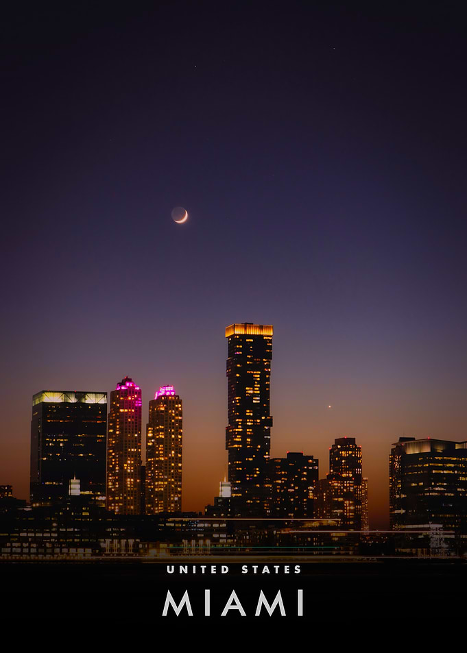 Miami Skyline at Dusk