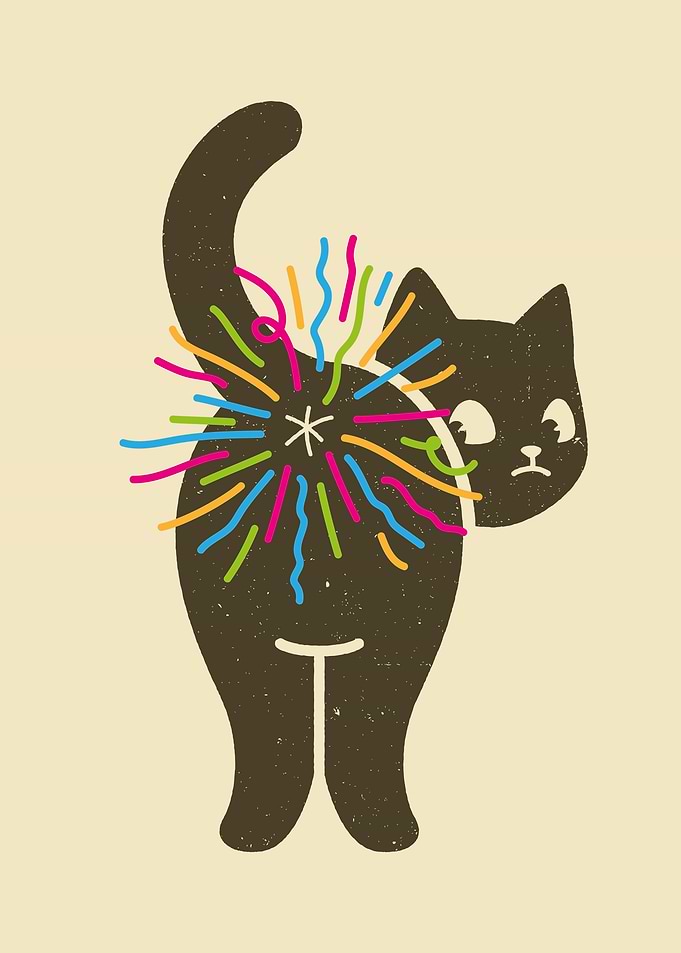 Cat Butt Rainbow