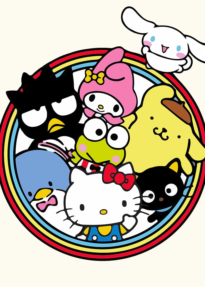 Sanrio Characters Rainbow Circle