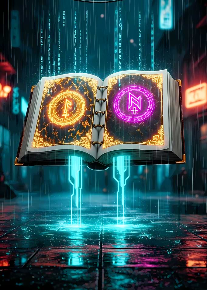 Cyberpunk Magic Book