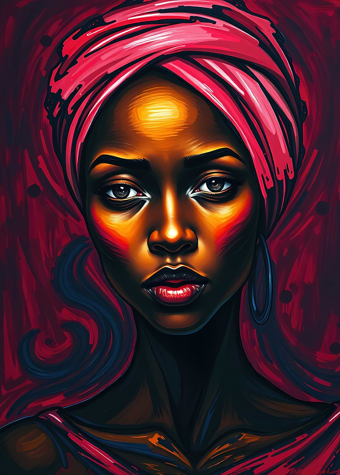 Portrait of a Woman with Headwrap