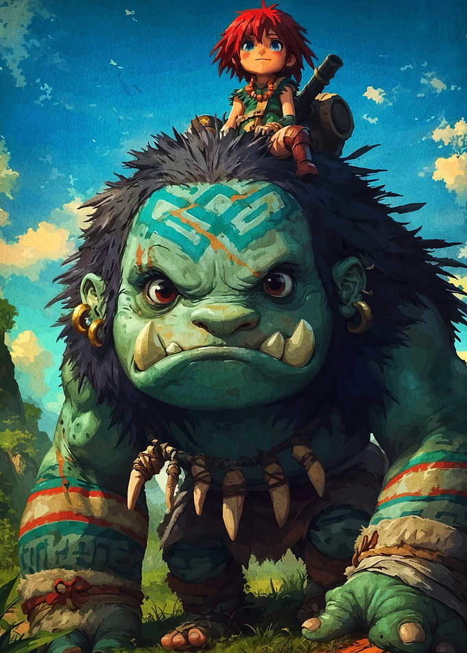 Ogre and Boy Fantasy