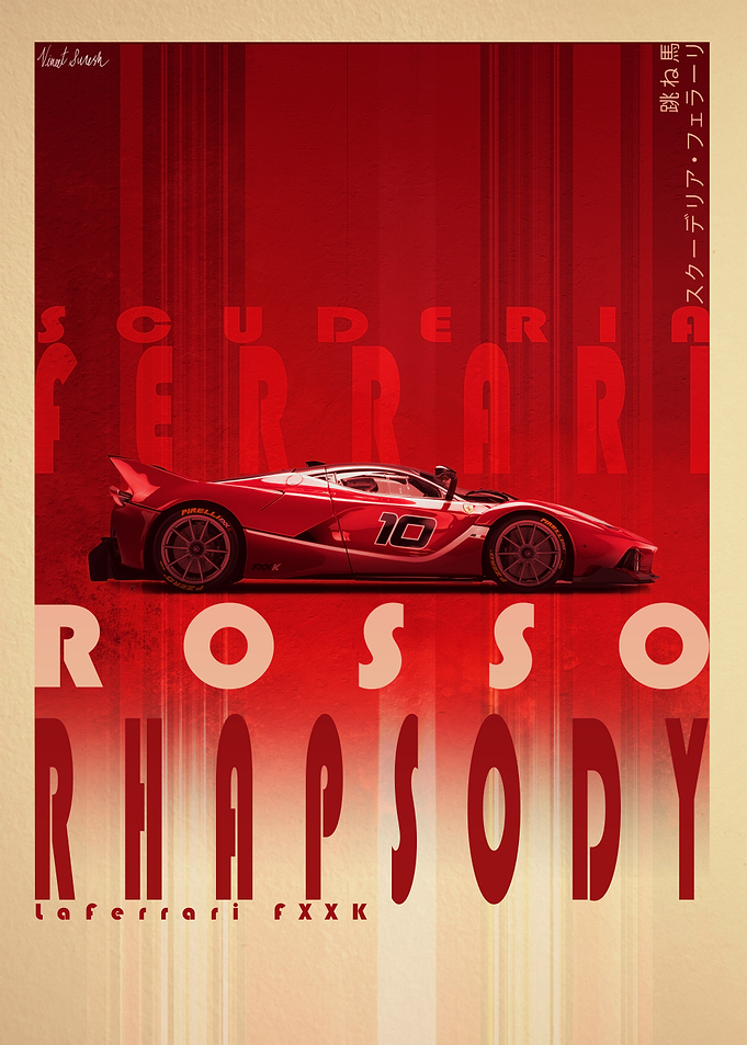 LaFerrari FXX K Rosso Rhapsody Poster