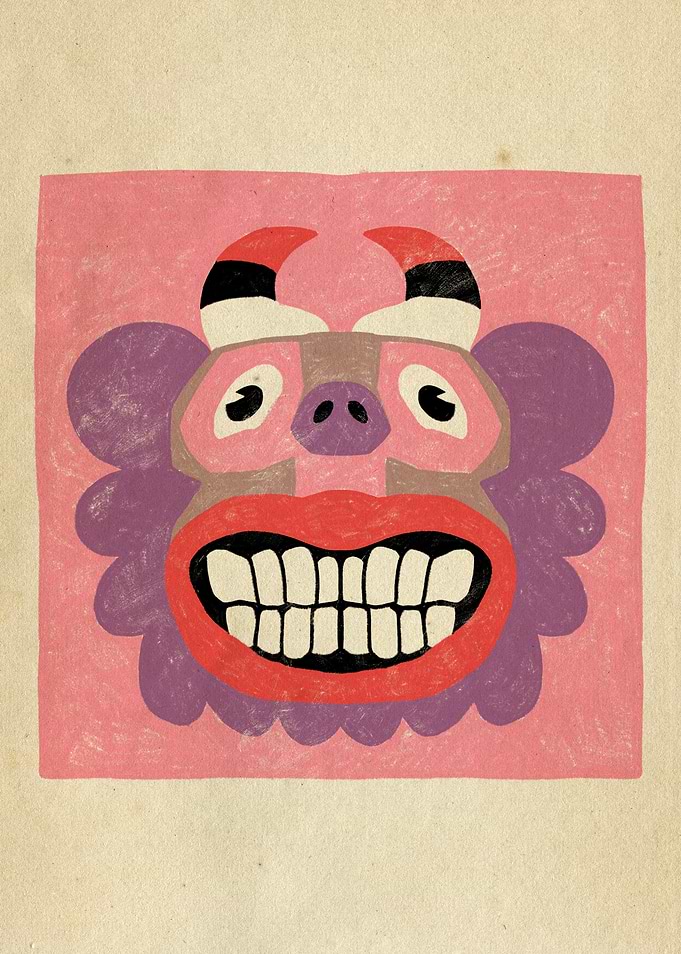 Dancing Diablitos - Monster Faces Illustrations