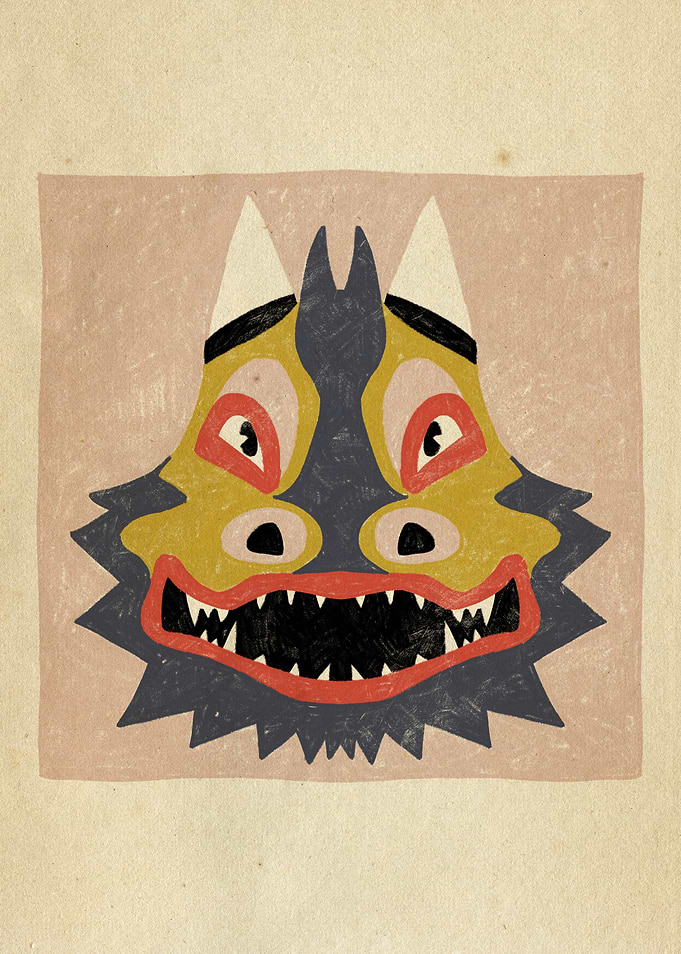 Dancing Diablitos - Monster Faces Illustrations