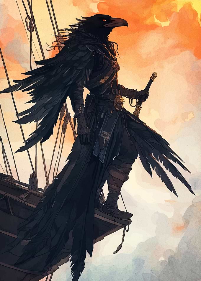 Raven Warrior on Ship