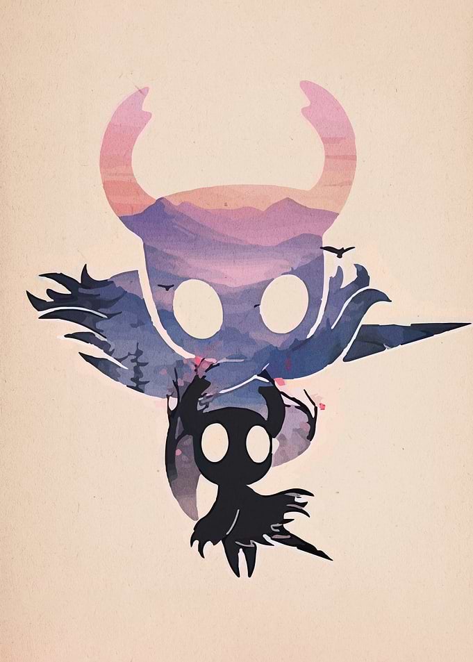 Hollow Knight Silhouette Landscape Art