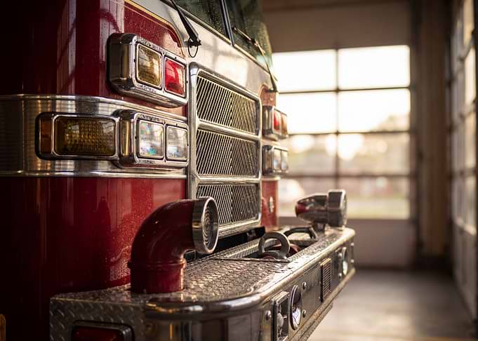Front View of a Firetruck