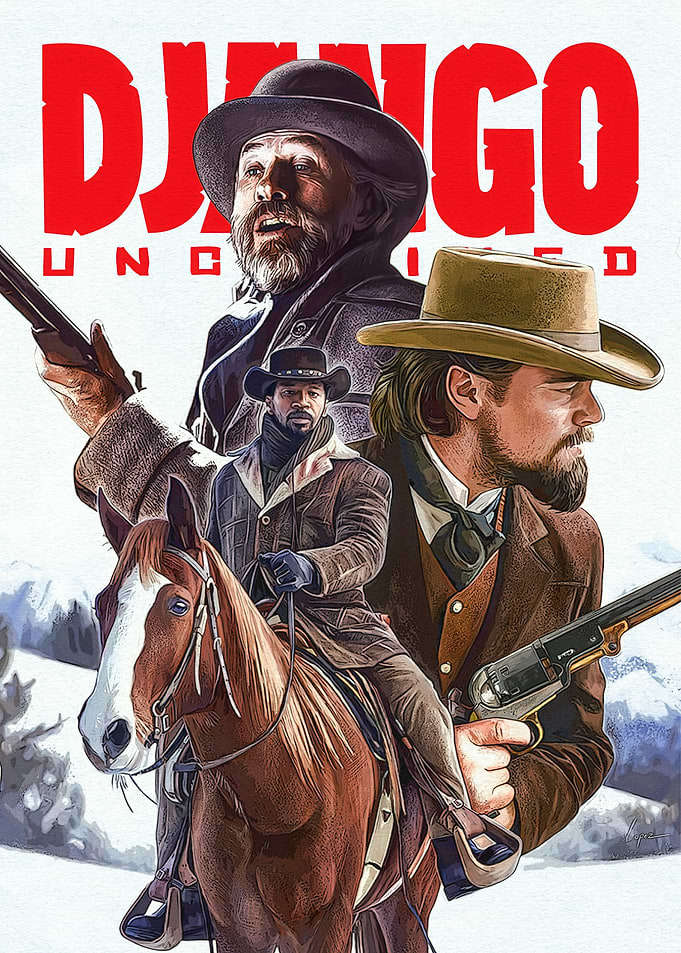 Django Unchained Movie Poster Art