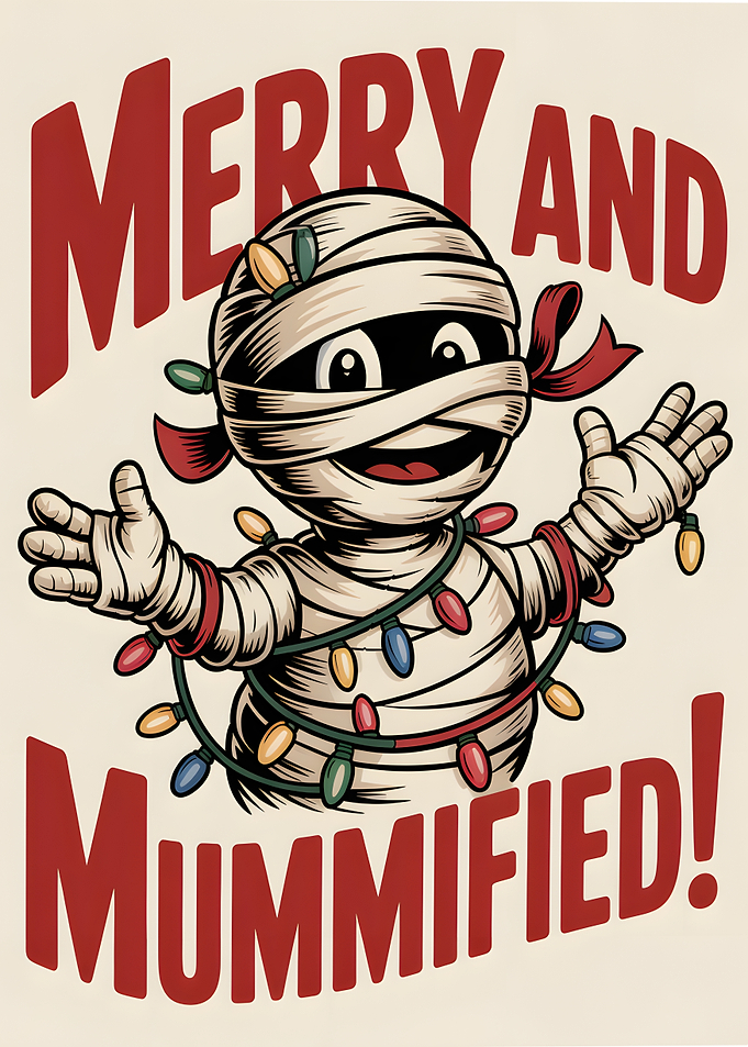 Mummy Christmas Retro