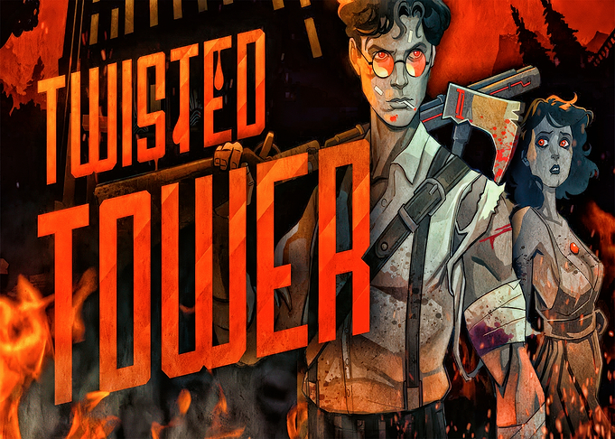 Twisted Tower Horror Illustration