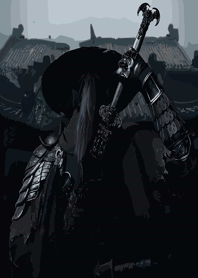 Dark Warrior with Sword