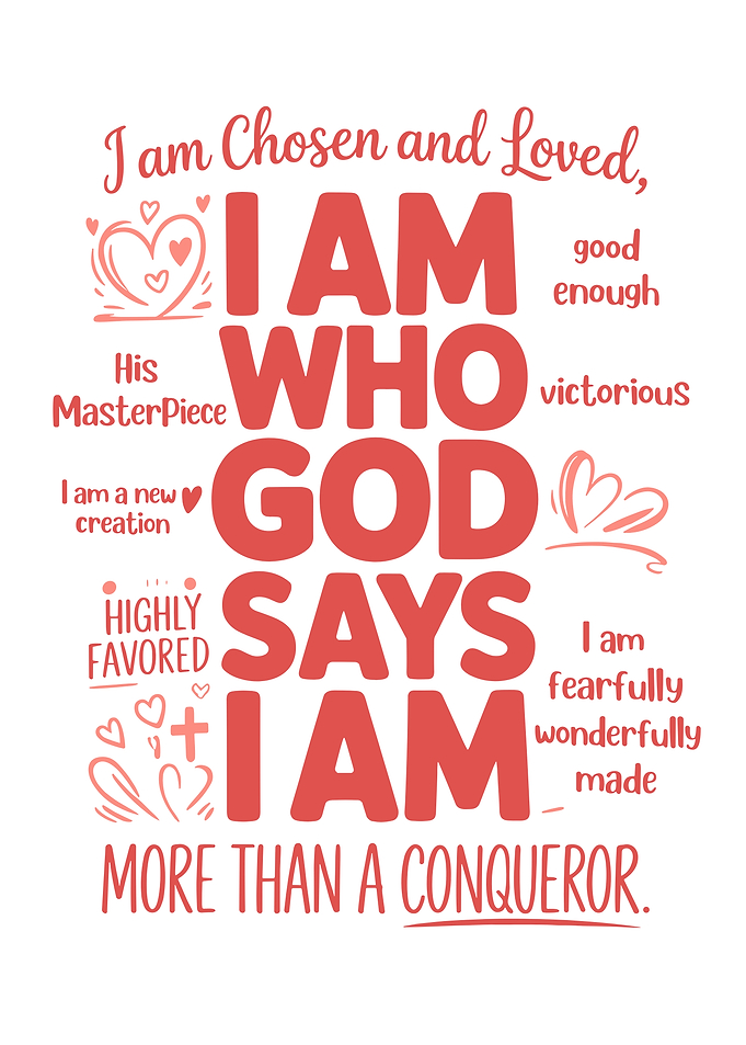 Inspirational Christian Affirmation Typography Art