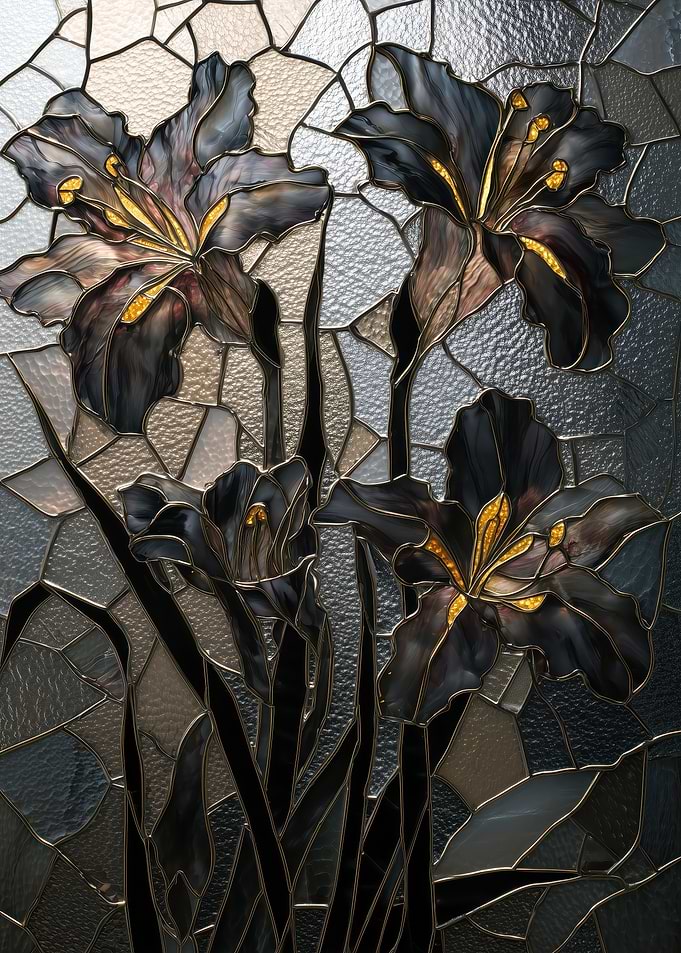Stained Glass Floral Art