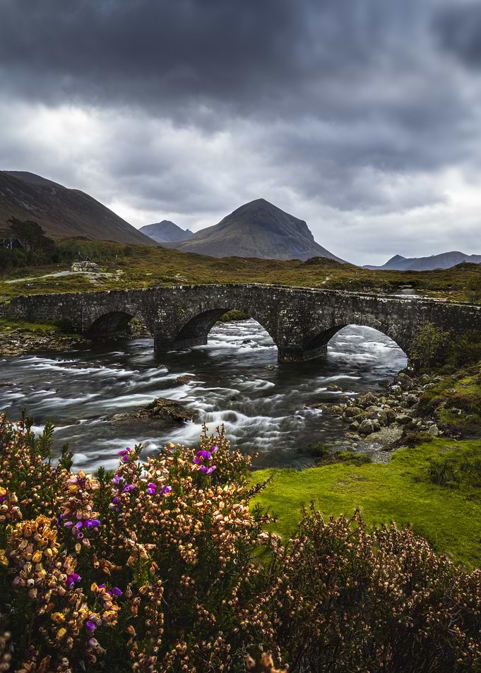 Old Stone Bridge in Scotland Landscape