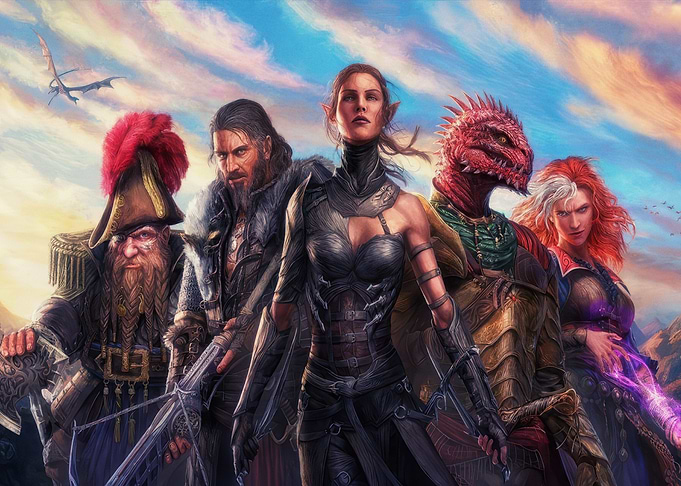 Fantasy Adventurers Group Portrait