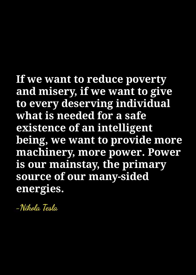 Nikola Tesla Quote on Power