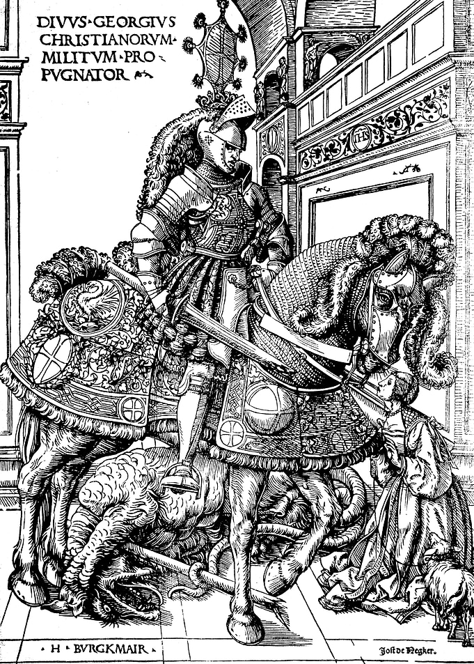Saint George and the Dragon Engraving