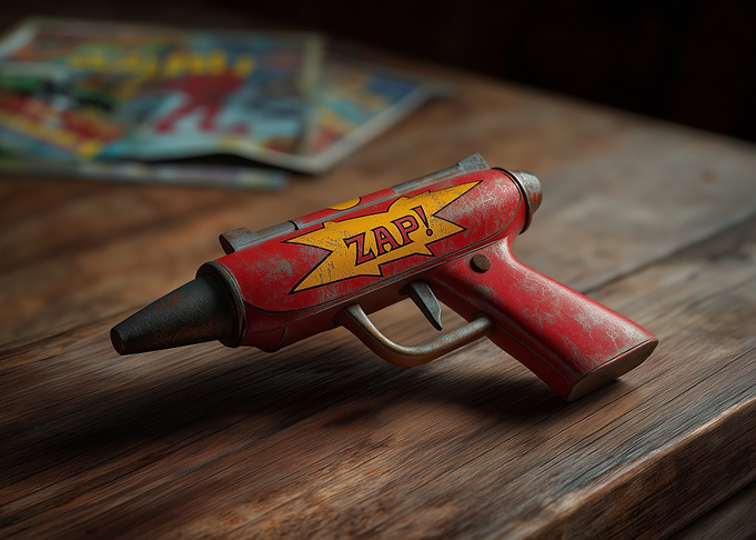Vintage Toy Ray Gun with 'ZAP!'