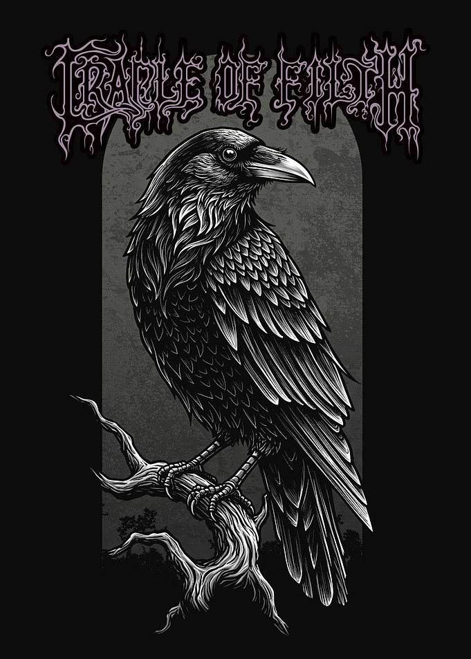 Cradle of Filth Raven Illustration