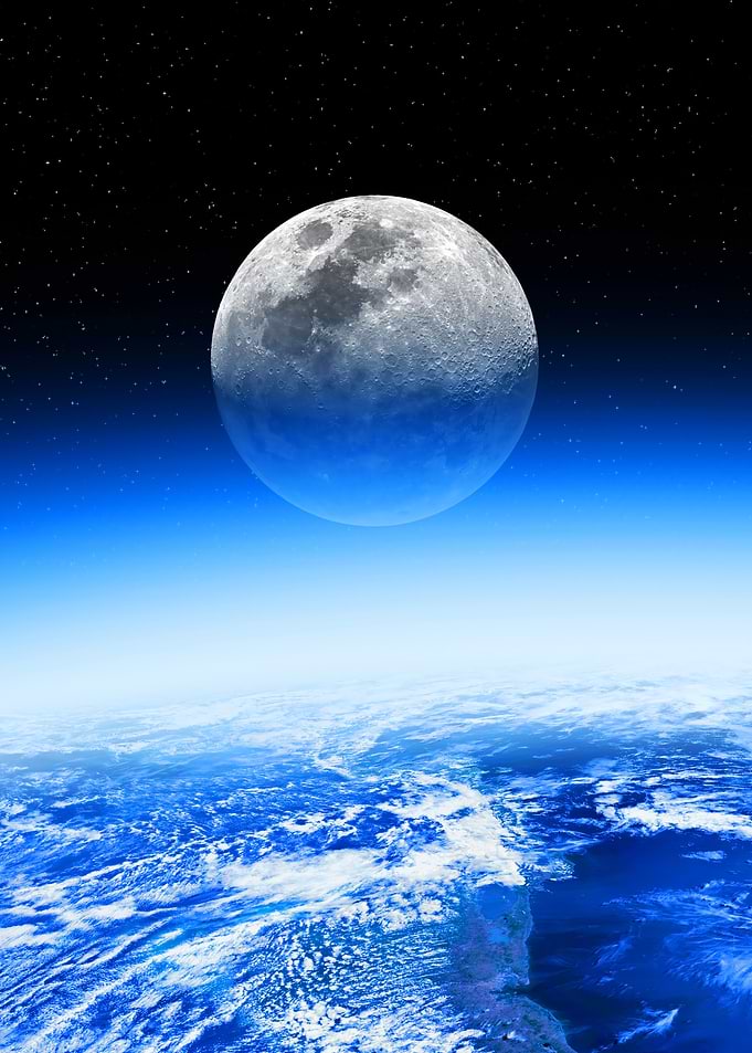 Earth and Moon from Space
