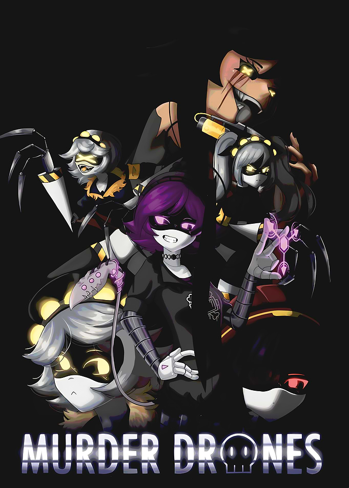 Murder Drones characters group shot