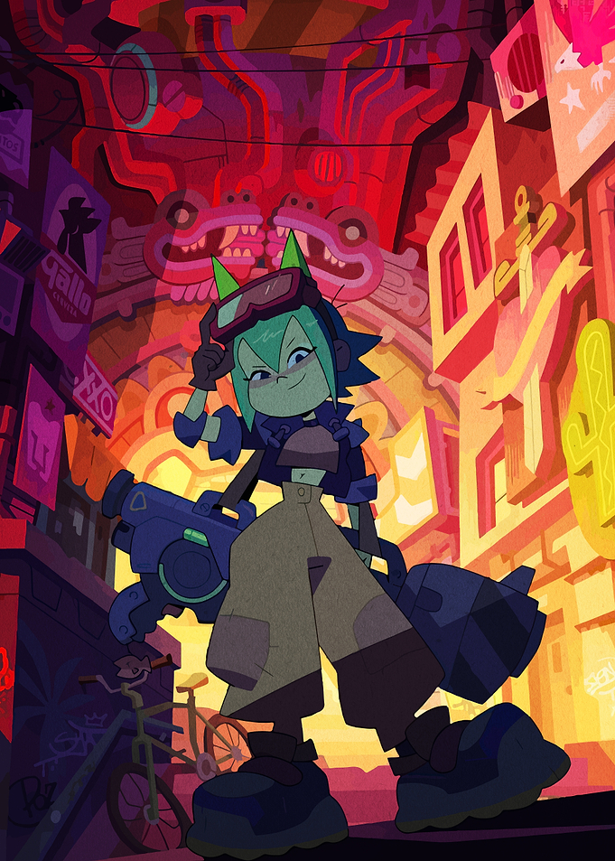 Stylized Character in Urban Setting