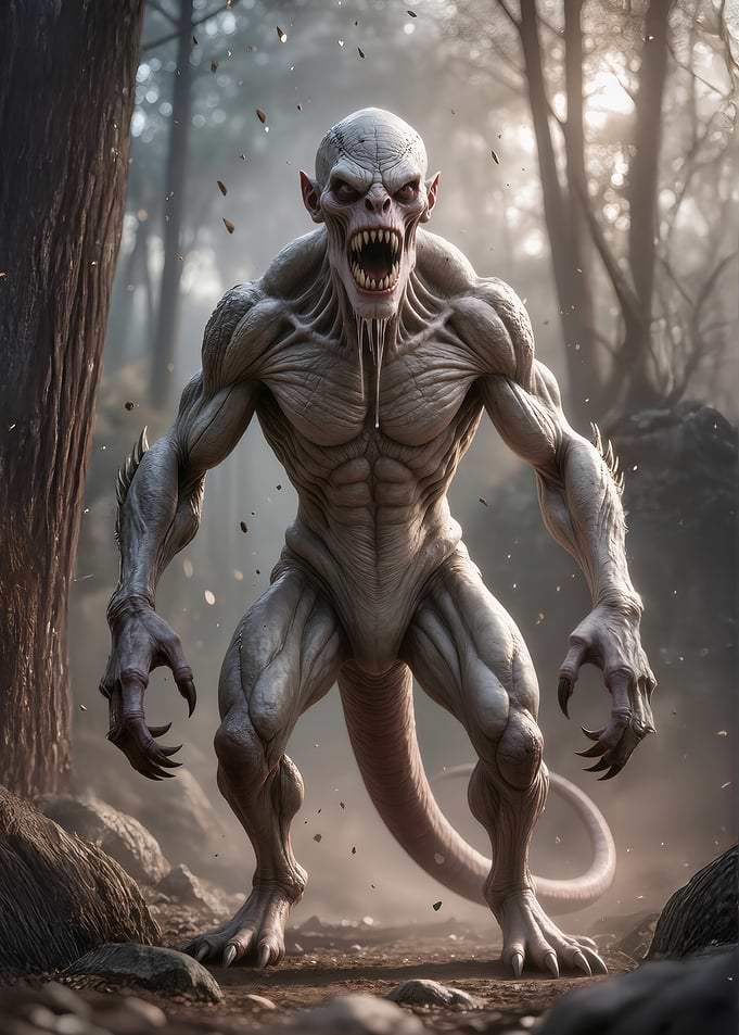Terrifying Monster in Forest