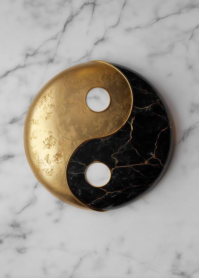 Marble Yin Yang Symbol