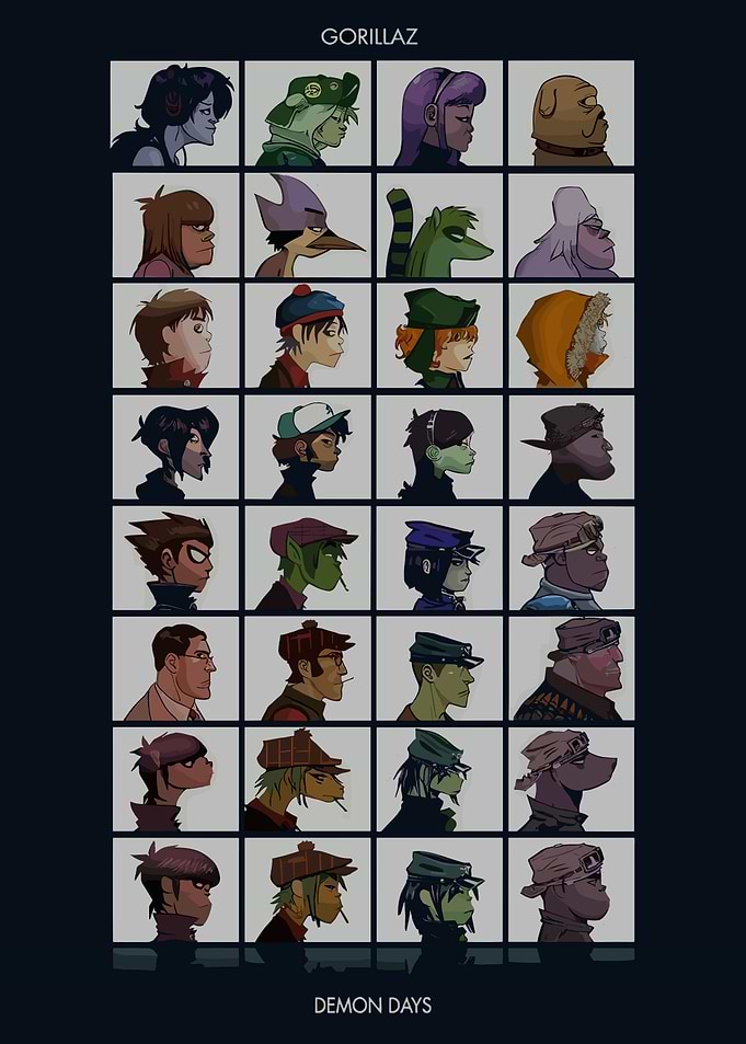 Gorillaz Demon Days Pixel Art
