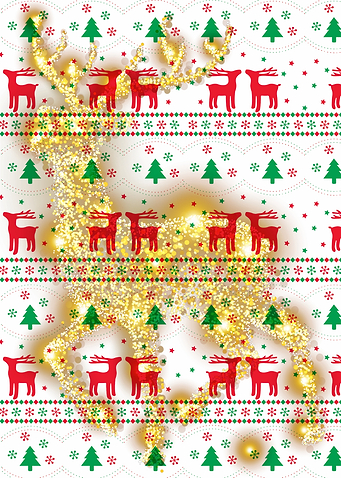 Christmas Reindeer Pattern with Lights