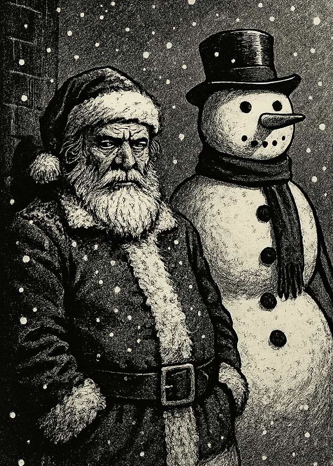 Noir Santa Snowman Partner Mystery