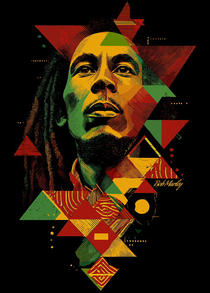 Bob Marley Geometric Art