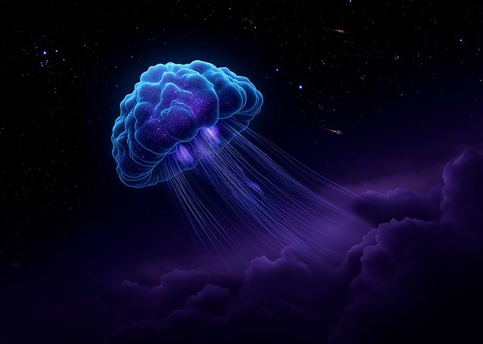Cosmic Jellyfish in Nebula